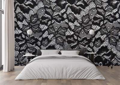 background from black lace Wall mural