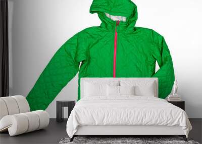 Green quilted jacket Wall mural