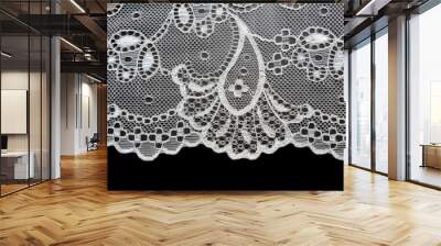 White ace with pattern with form flower Wall mural