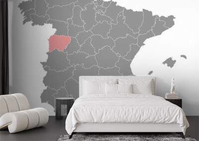 map of the province of salamanca, administrative division of spain. vector illustration. Wall mural