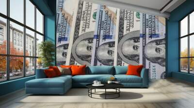 old and new 100 dollar banknotes Wall mural