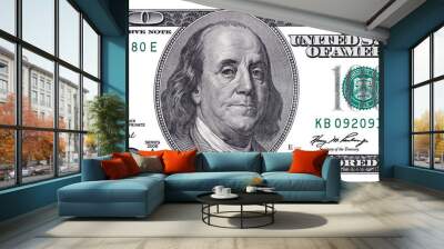 Transparent 100 US  dollar banknote Wall mural