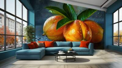 Tropical fruit Sapote Star apple Wall mural