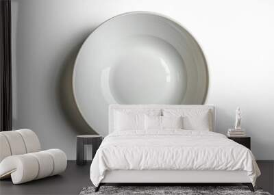 White plate on white background with clipping path Wall mural