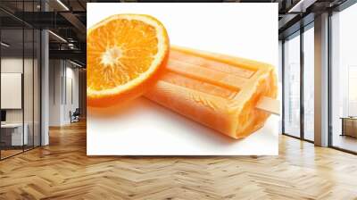 creative food photography, Orange Creamsicle isolated on white Wall mural