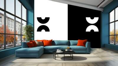  modern and unique letter H initials logo design 2 Wall mural