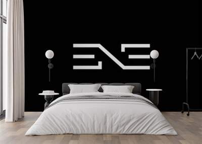 Amazing and modern initial letter ENE design Wall mural