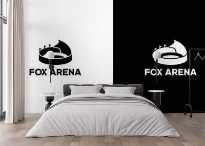 Fox arena logo design modern, attractive suitable for the world of entertainment 2 Wall mural