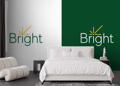 Modern and professional bright logo design Wall mural