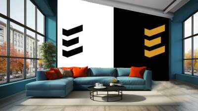 Modern and strong letter E initials logo design Wall mural