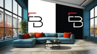 Modern and unique EB logo design 2 Wall mural