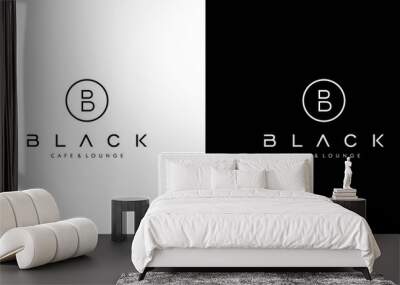 Modern and unique letter B initials logo design 2 Wall mural