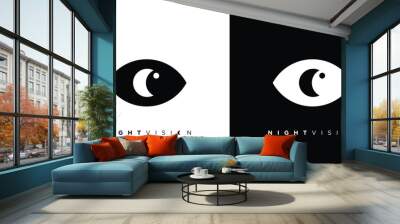 Modern and unique night vision logo design Wall mural