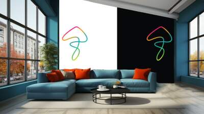 Unique and modern Up logo design 2 Wall mural