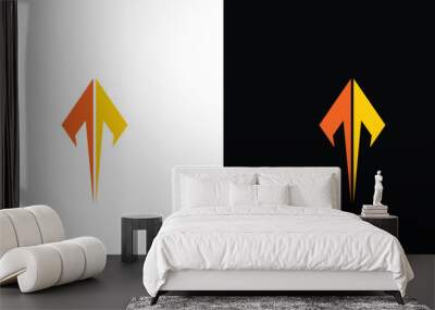 Unique and modern Up logo design 8 Wall mural