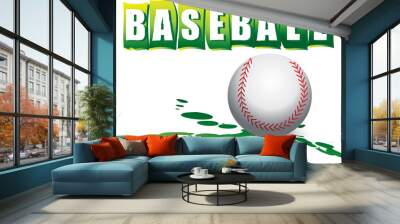 Baseball logo Wall mural