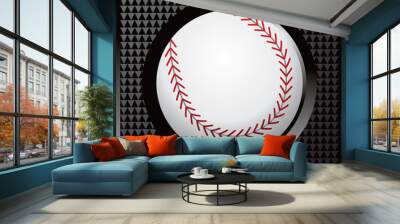 baseball web button Wall mural