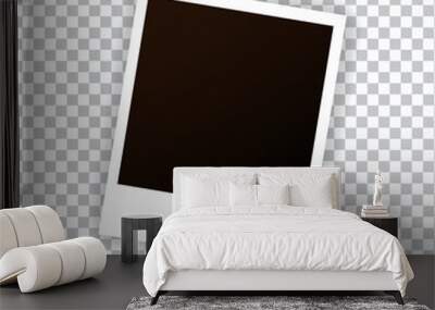 Photography of a retro blank with a shadow on a transparent background Wall mural