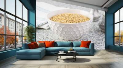 Organic brown rice. Wall mural