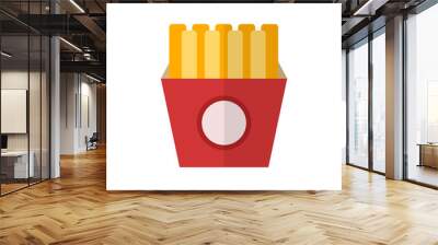 fries flat vector icon Wall mural