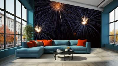 fireworks in the sky Wall mural