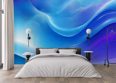 blue vibrant wave blurred color gradient holographic abstract noise futuristic background Wall mural