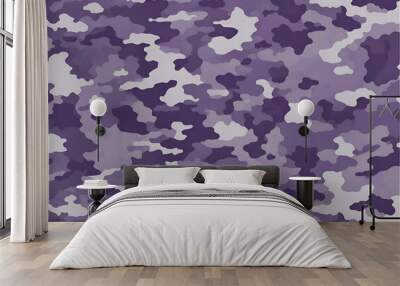 Camo purple background modern texture stylish pattern Wall mural