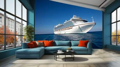 cruise ship in caribbean sea Wall mural