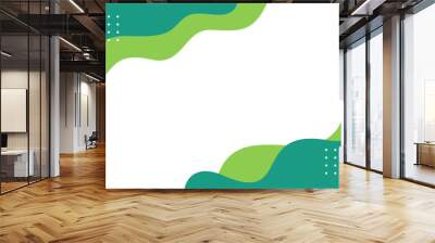 Simple green wavy background, Suitable for Wallpaper, poster design, banners, covers, templates and other Wall mural