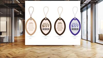 Price tag design set, vector illustration Wall mural