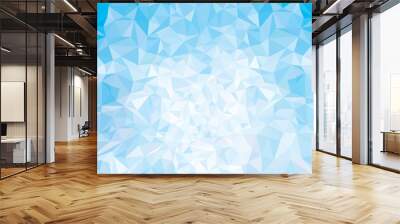 Vector abstract triangles blue background. Wall mural