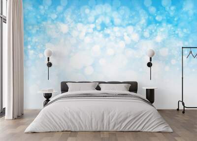 Vector blue  lights background, sky background. Wall mural