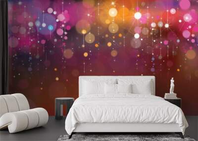 vector colorful lights background. Wall mural