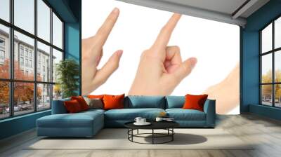 Set of Hands with touching gestures, isolated on transparent background Wall mural