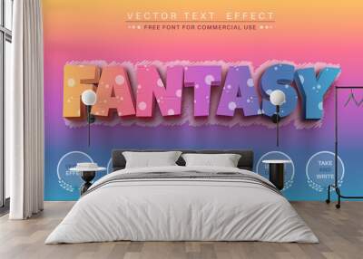 Fantasy Unicorn - Editable Text Effect, Font Style Wall mural