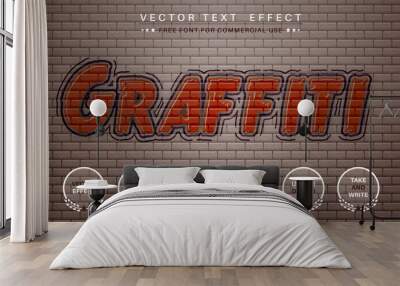 Graffiti - edit text effect, font style Wall mural