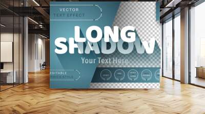 Long Shadow - Editable Text Effect, Font Style Wall mural