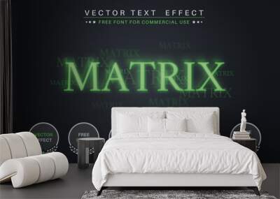 Matrix - Editable Text Effect, Font Style Wall mural