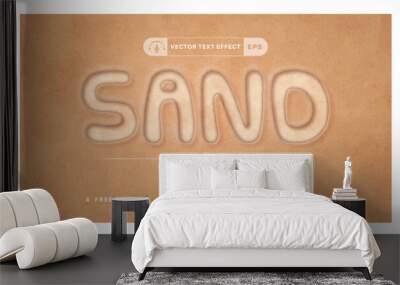 Sand Beach - Editable Text Effect, Font Style Wall mural