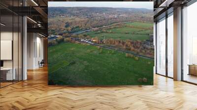 Aerial view of English countryside. Wall mural