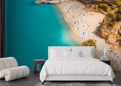 Aerial view of beach in spain Wall mural