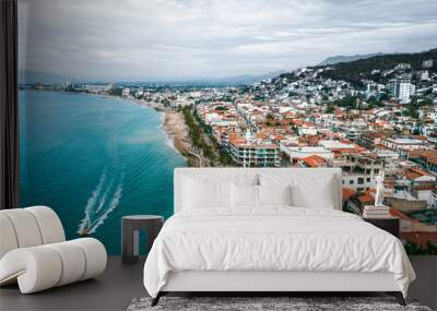 aerial view of puerto vallarta mexico Wall mural