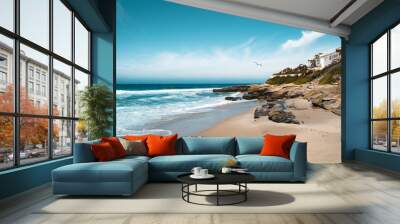 beach and sea Wall mural