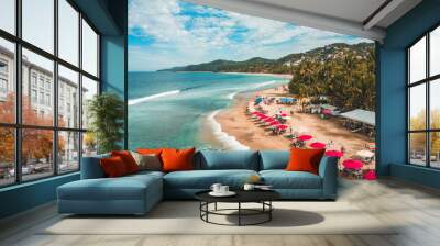 tropical beach and sea Wall mural