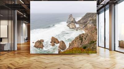 Praia da Aroeira, Portugal - Wide Angle View Wall mural