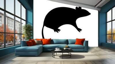 silhouette of a mouse Wall mural