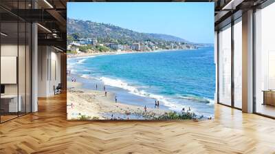 Oceanview of Laguna beach and coastline in Orange County, Southern California  Wall mural