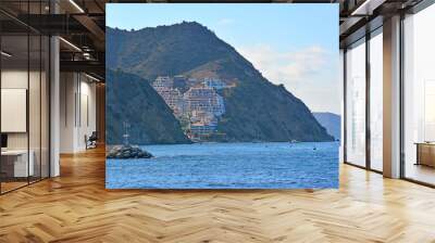 View of Santa Catalina Island coastline off the Southern California coast near Newport and Laguna Beach Wall mural