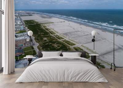 Wildwood New Jersey Shore Aerial of Shoreline Wall mural