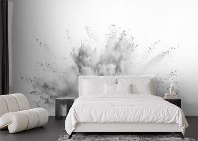 bright white paint color powder festival explosion burst isolated white background.	 Wall mural